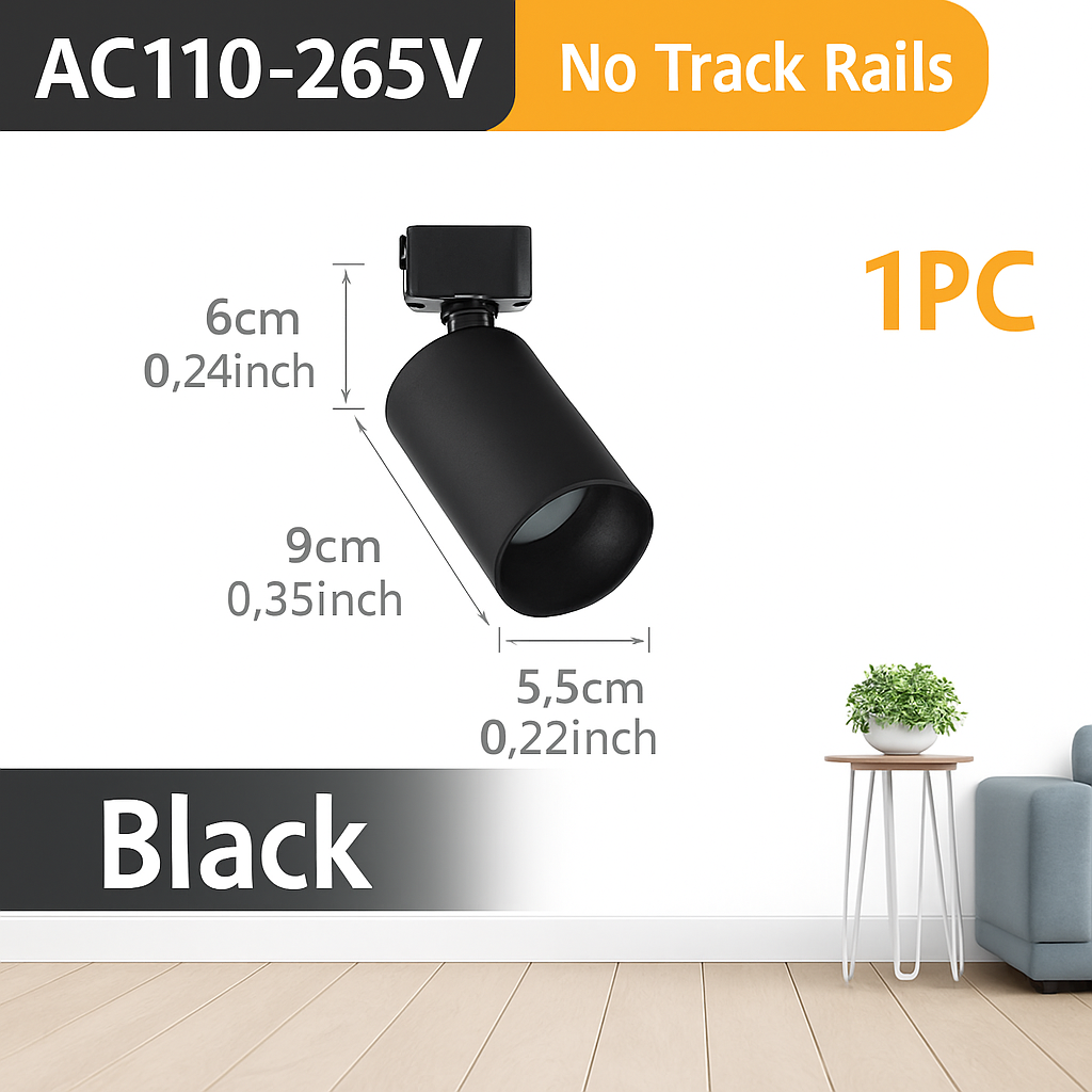 ensemble complet de rails d'éclairage à led remplaçable pour intérieur