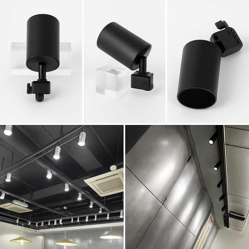ensemble complet de rails d'éclairage à led remplaçable pour intérieur