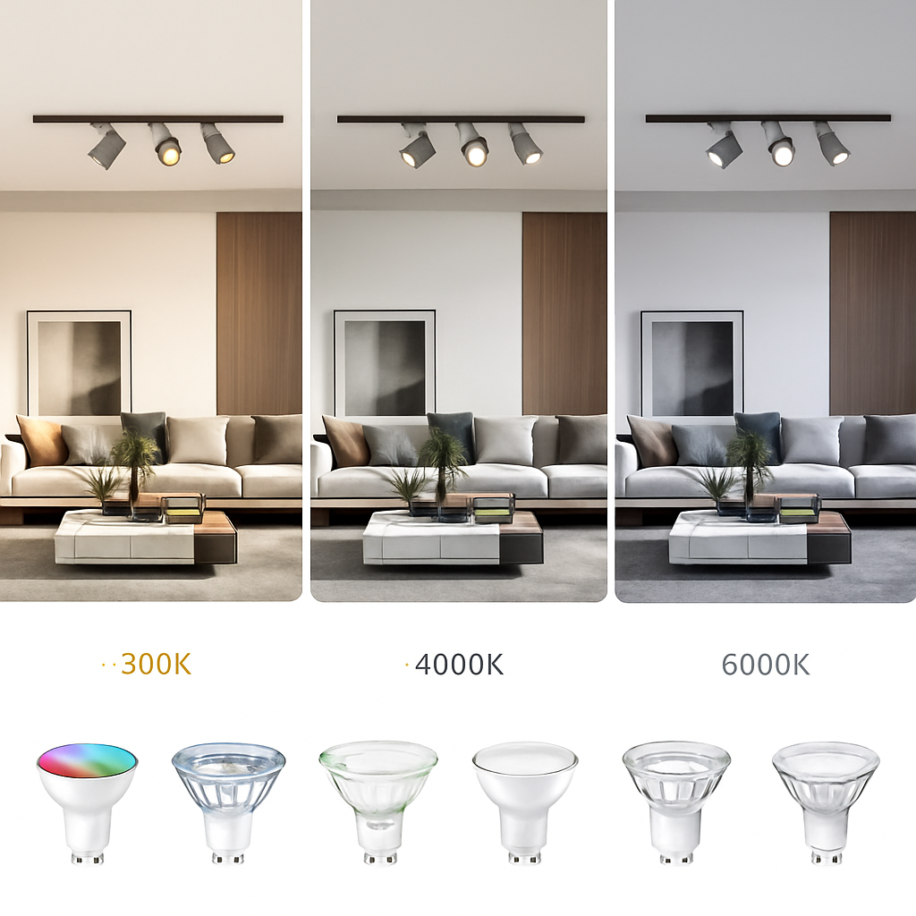 ensemble complet de rails d'éclairage à led remplaçable pour intérieur