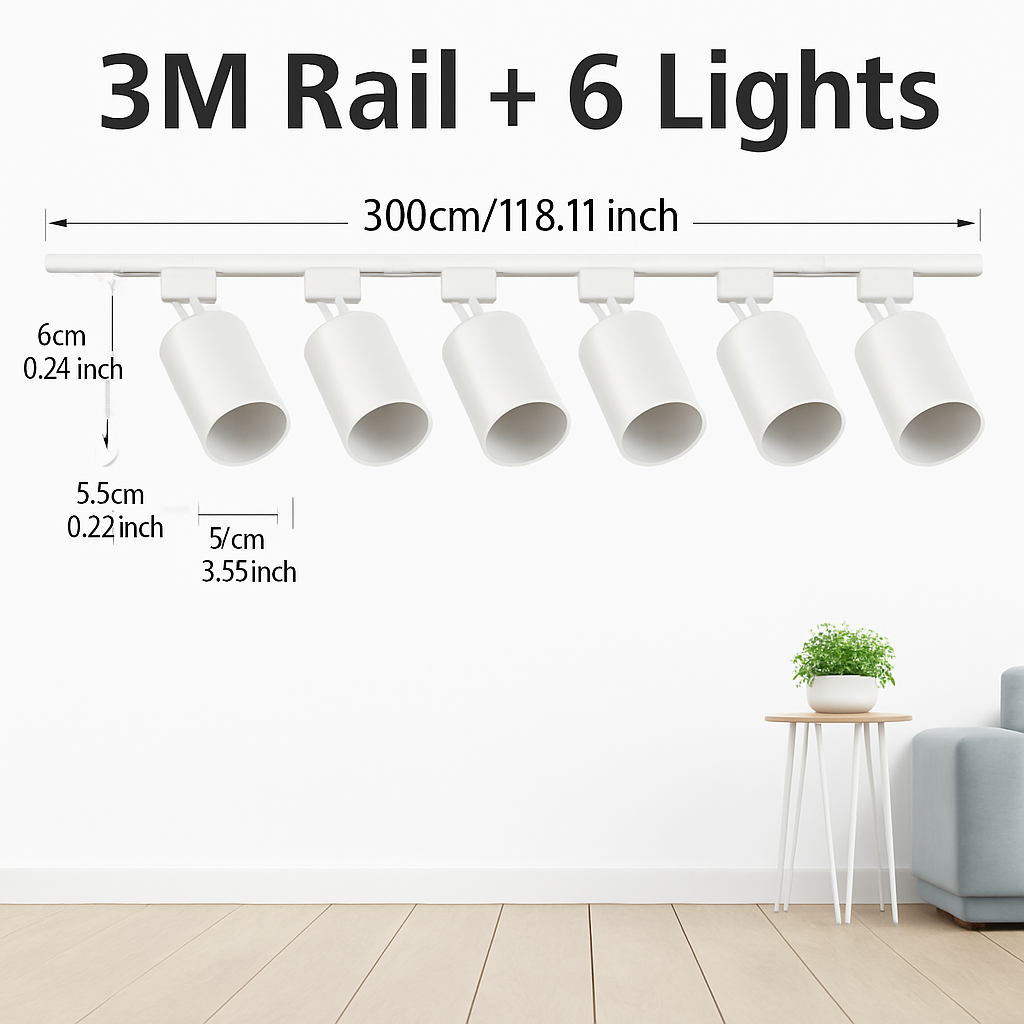 ensemble complet de rails d'éclairage à led remplaçable pour intérieur