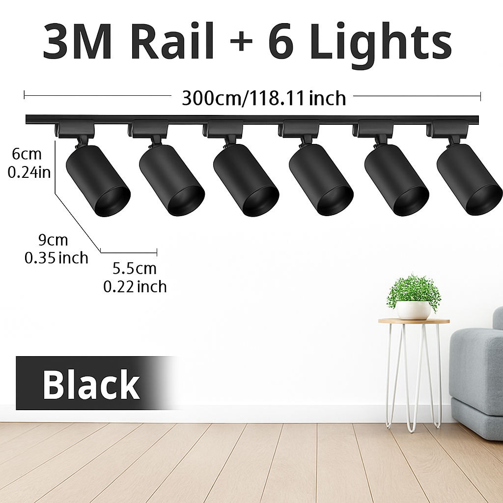 ensemble complet de rails d'éclairage à led remplaçable pour intérieur