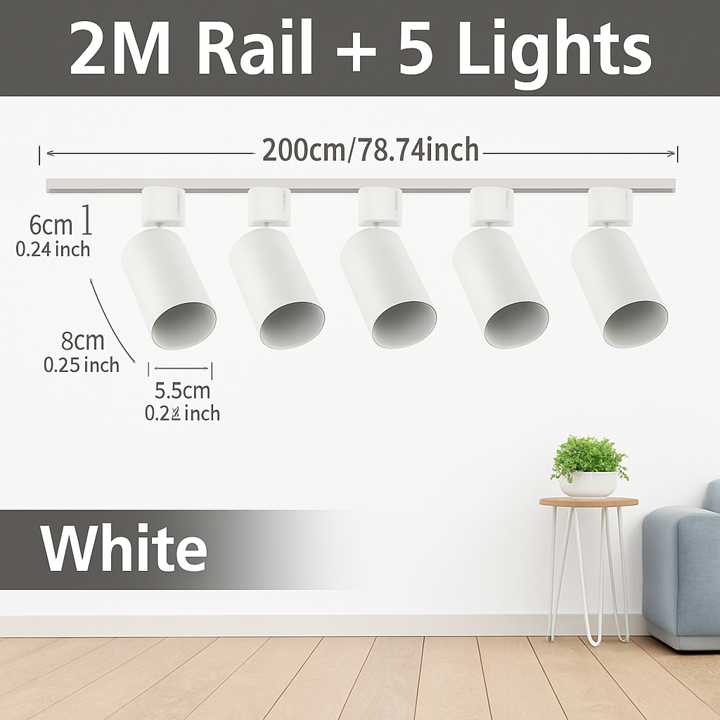 ensemble complet de rails d'éclairage à led remplaçable pour intérieur