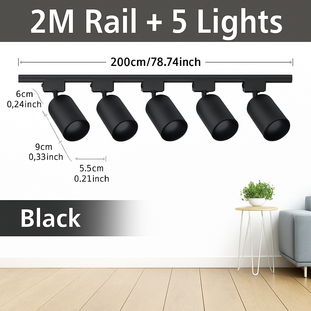 ensemble complet de rails d'éclairage à led remplaçable pour intérieur