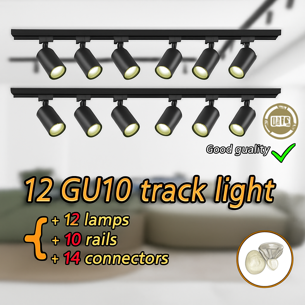 ensemble d'éclairage sur rail dimmable pour maison intelligente