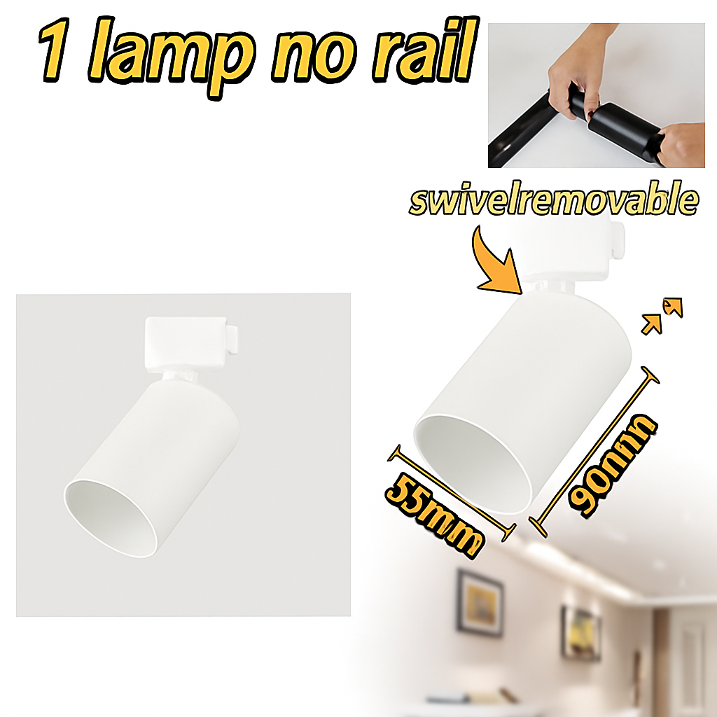 ensemble d'éclairage sur rail dimmable pour maison intelligente