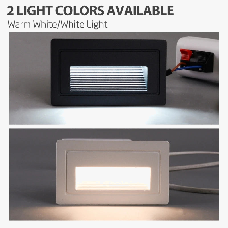 escalier led footlight intégré étanche dissimulé extérieur