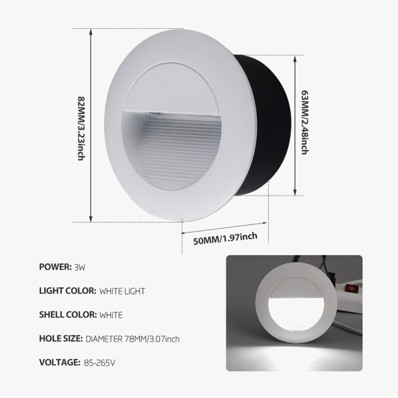 escalier led footlight intégré étanche dissimulé extérieur