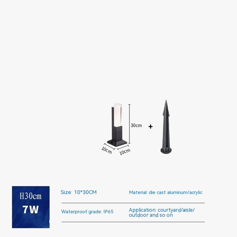 Extérieur étanche IP65 10 W LED nouvelle colonne en aluminium chemin de jardin carré paysage AC85-265 colonne lumineuse