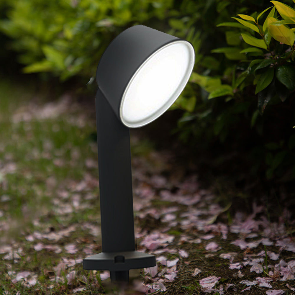 Projecteur de jardin sur pied en métal noir et acrylique — Soufflerie