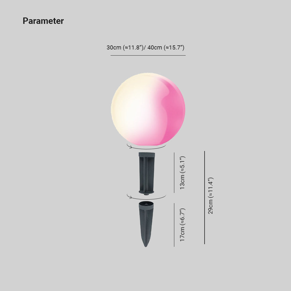 Boule lumineuse en résine pour allée et jardin — Gadelle