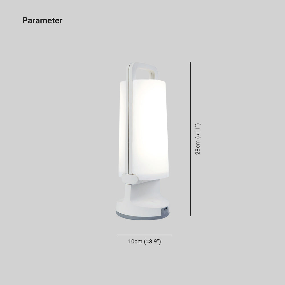 Lampe à poser cylindrique en acrylique avec anse métallique — Sétaire