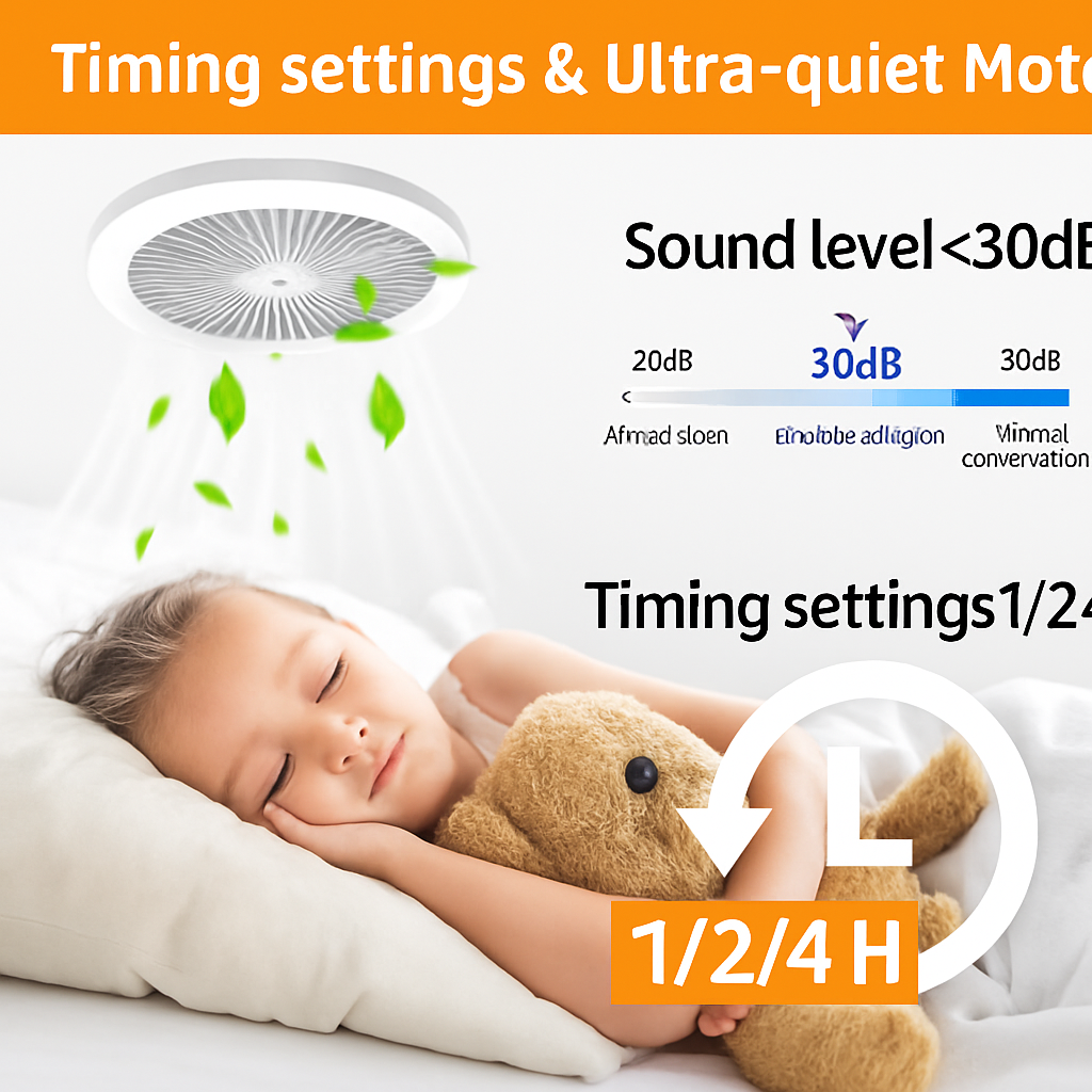 Fan Luster Silent Ceiling Fan Light with Remote Lamp E27 Control Bedroom Living, Home Lighting Source, Ac85-265v  Ceiling Fan