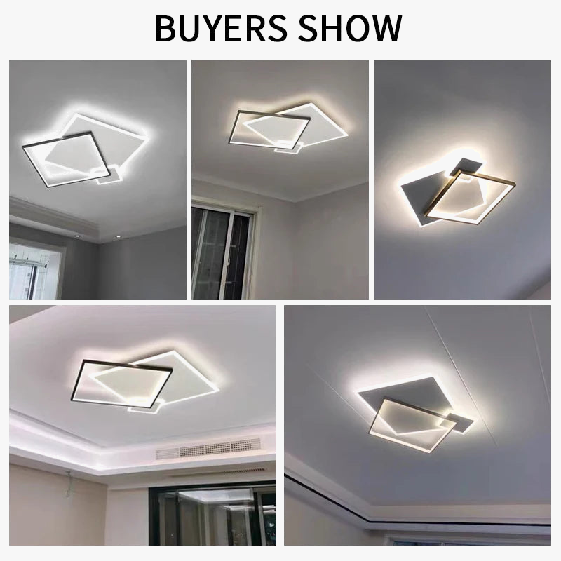 Plafonnier Fer forgé acrylique moderne LED lumières salon salle à manger chambre allée