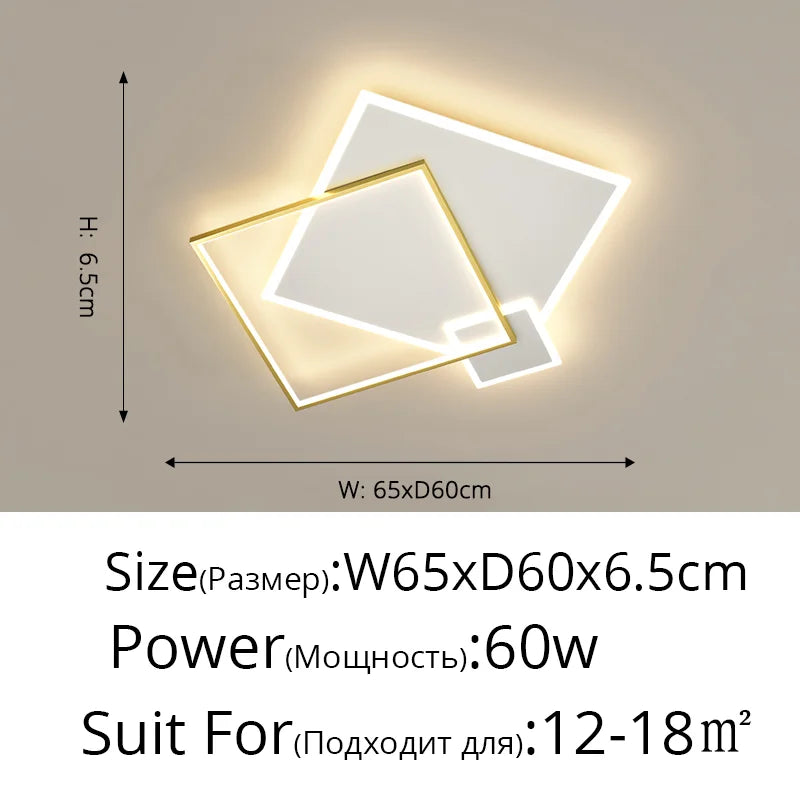 Plafonnier Fer forgé acrylique moderne LED lumières salon salle à manger chambre allée