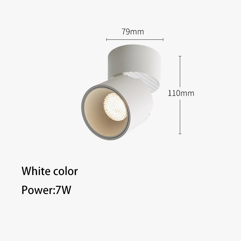 foco spot led pliable montage surface angle réglable anti-éblouissement