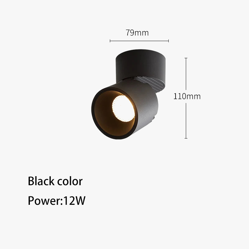 foco spot led pliable montage surface anti-éblouissement technologie cob
