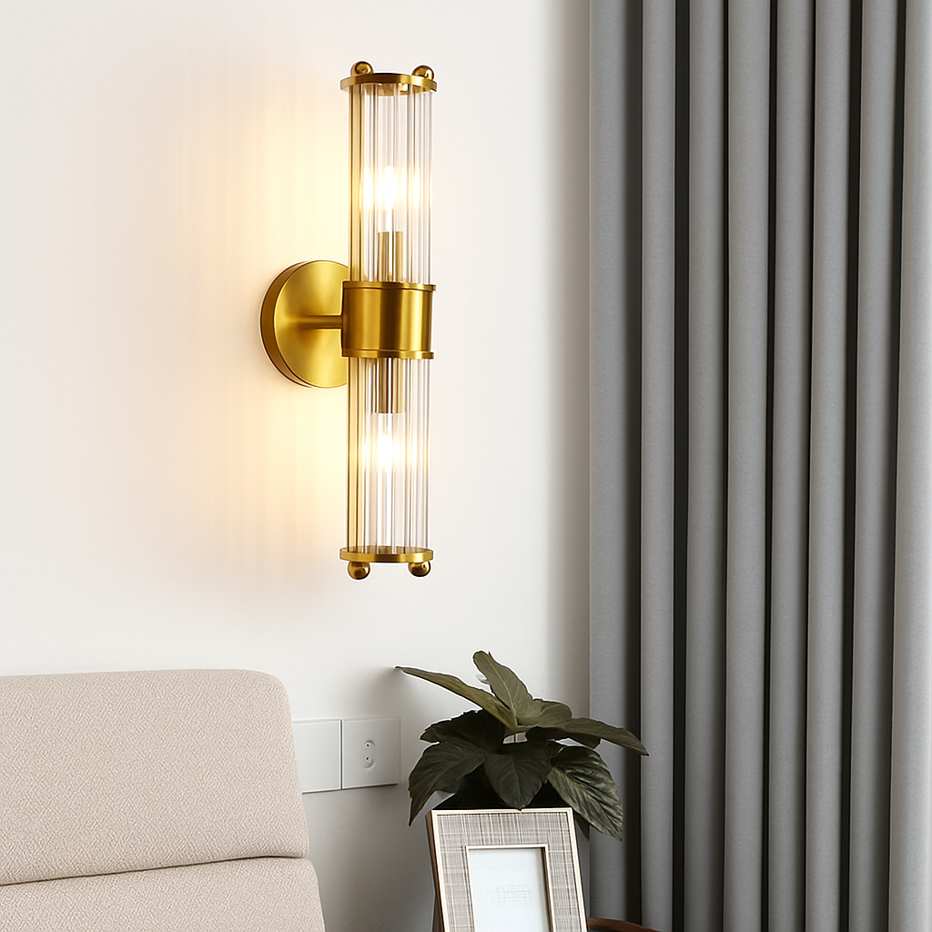FSS moderne luxe or cristal applique LED Simple coquille lumière pour salon chambre fond chevet escalier allée