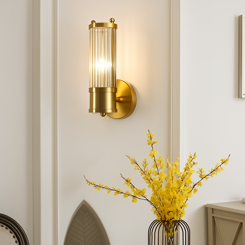FSS moderne luxe or cristal applique LED Simple coquille lumière pour salon chambre fond chevet escalier allée