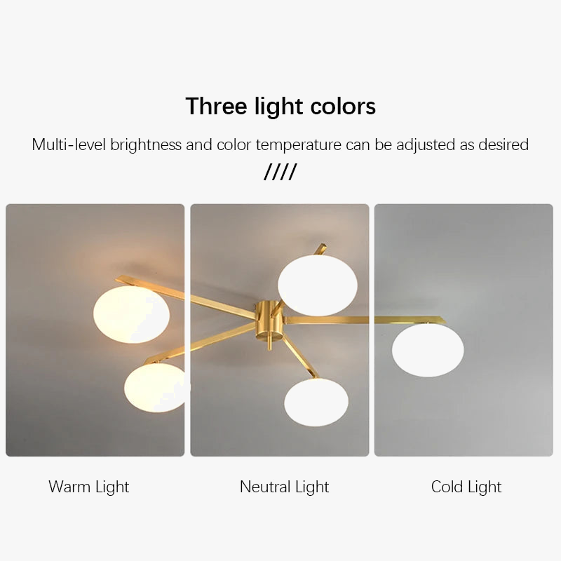 galet crème suspension luminaire led en verre français cuivre