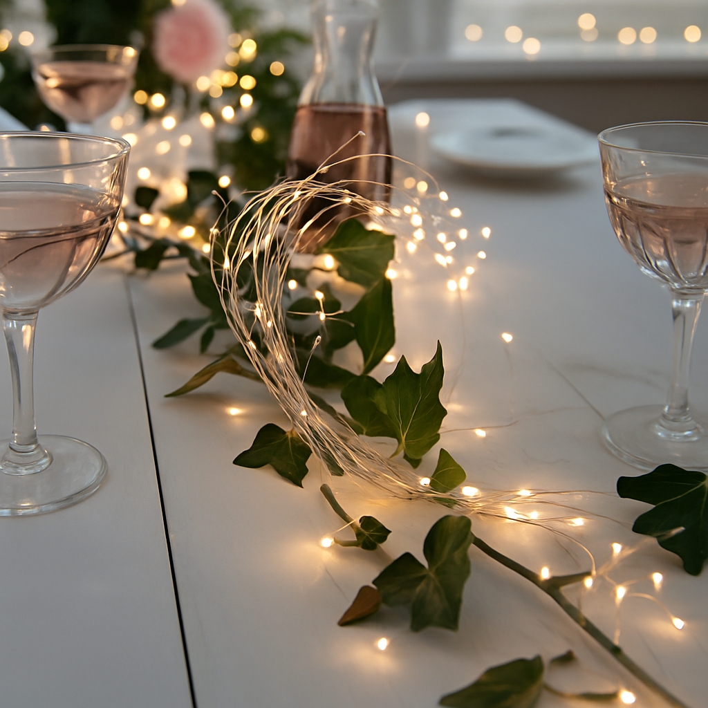 guirlande lumineuse argentée étanche pour décorations extérieures Noël mariage
