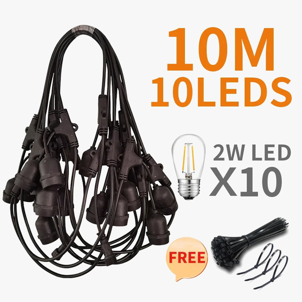 guirlande lumineuse connectable LED étanche pour jardin et événements