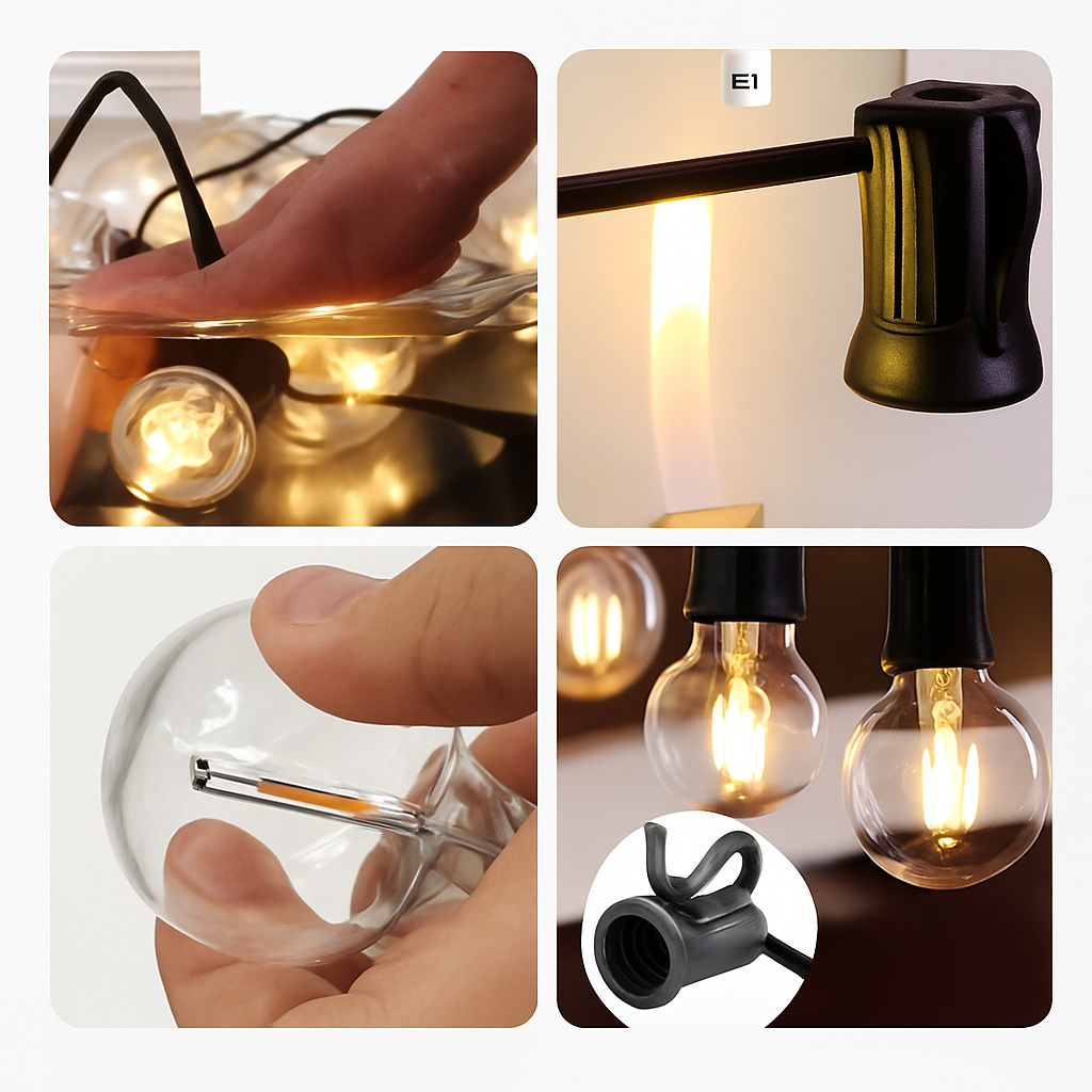 Guirlande lumineuse d'extérieur 100/50/25 pieds