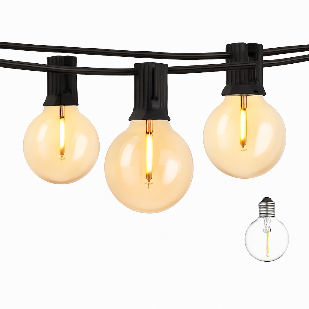 Guirlande lumineuse d'extérieur 100/50/25 pieds