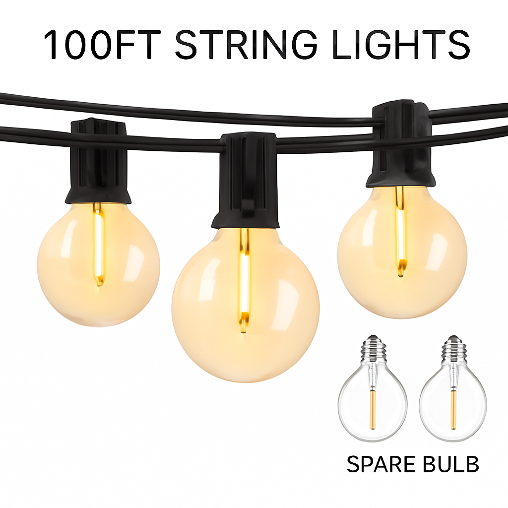 Guirlande lumineuse d'extérieur 100/50/25 pieds