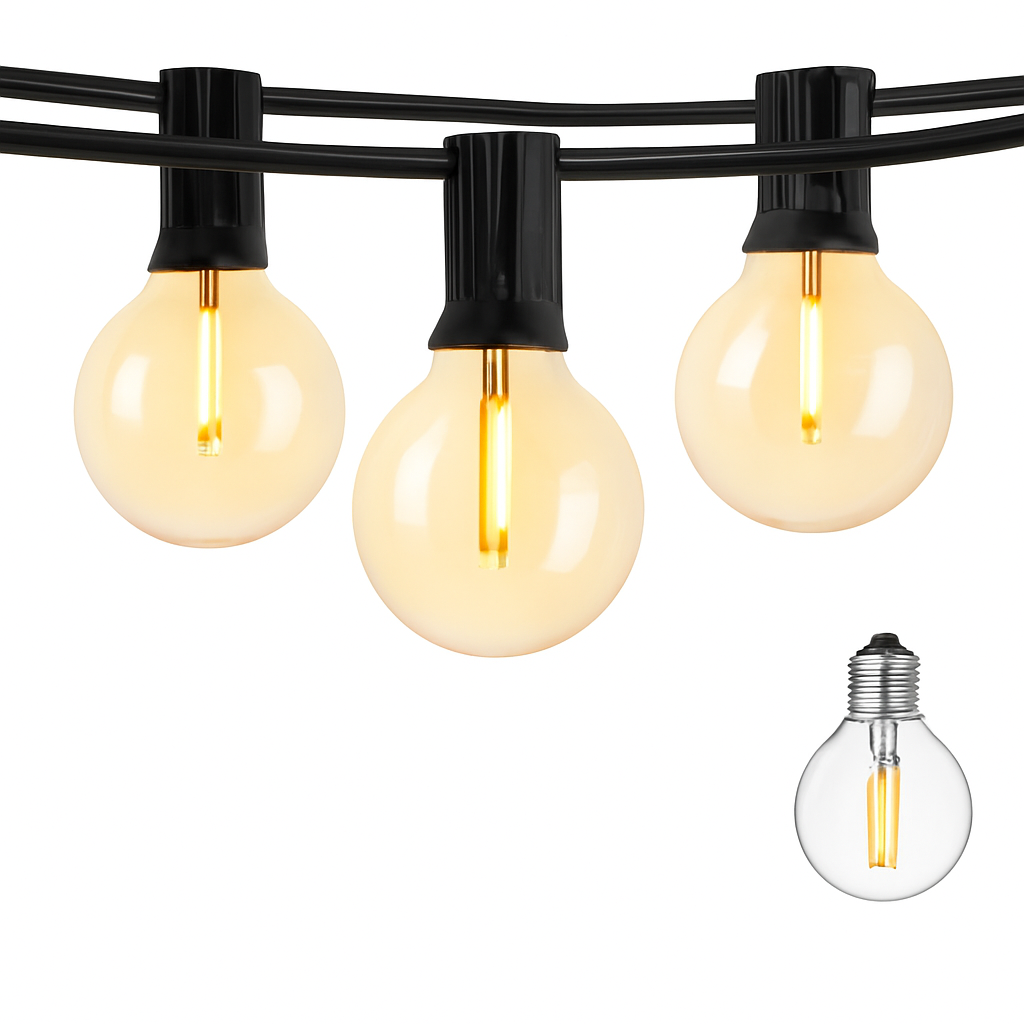 Guirlande lumineuse d'extérieur 100/50/25 pieds