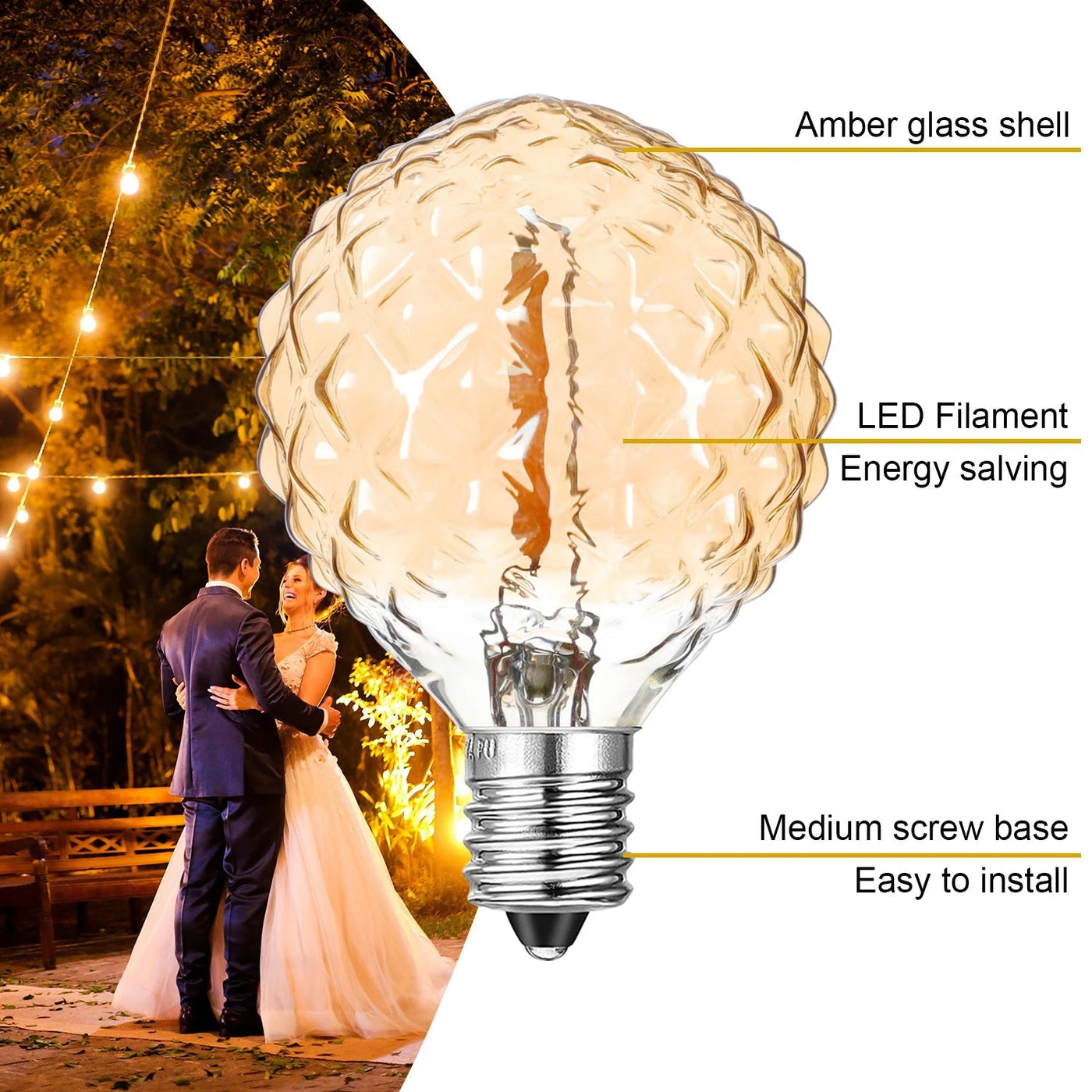 guirlande lumineuse d'extérieur connectable décorative pour jardin noël