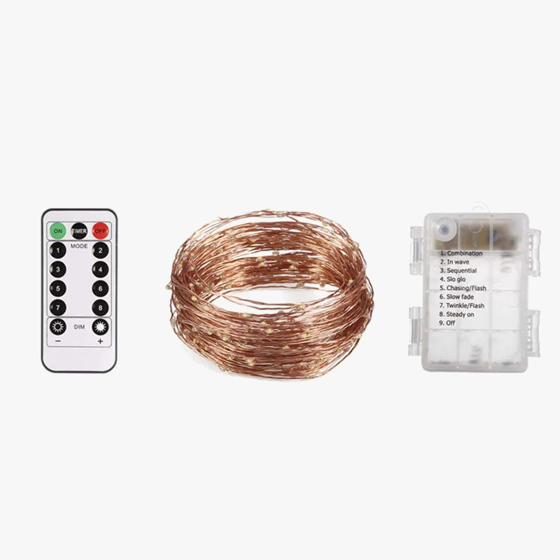 guirlande lumineuse de noël étanche télécommande 8 modes décorative