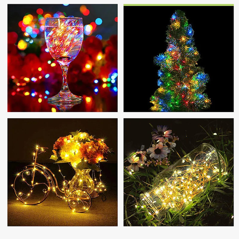 guirlande lumineuse de noël étanche télécommande 8 modes décorative