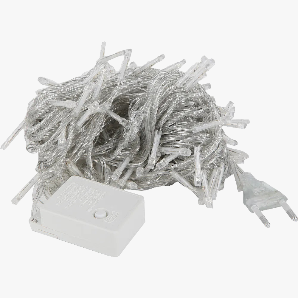 guirlande lumineuse extérieure 100 led étanche pour fêtes et décorations