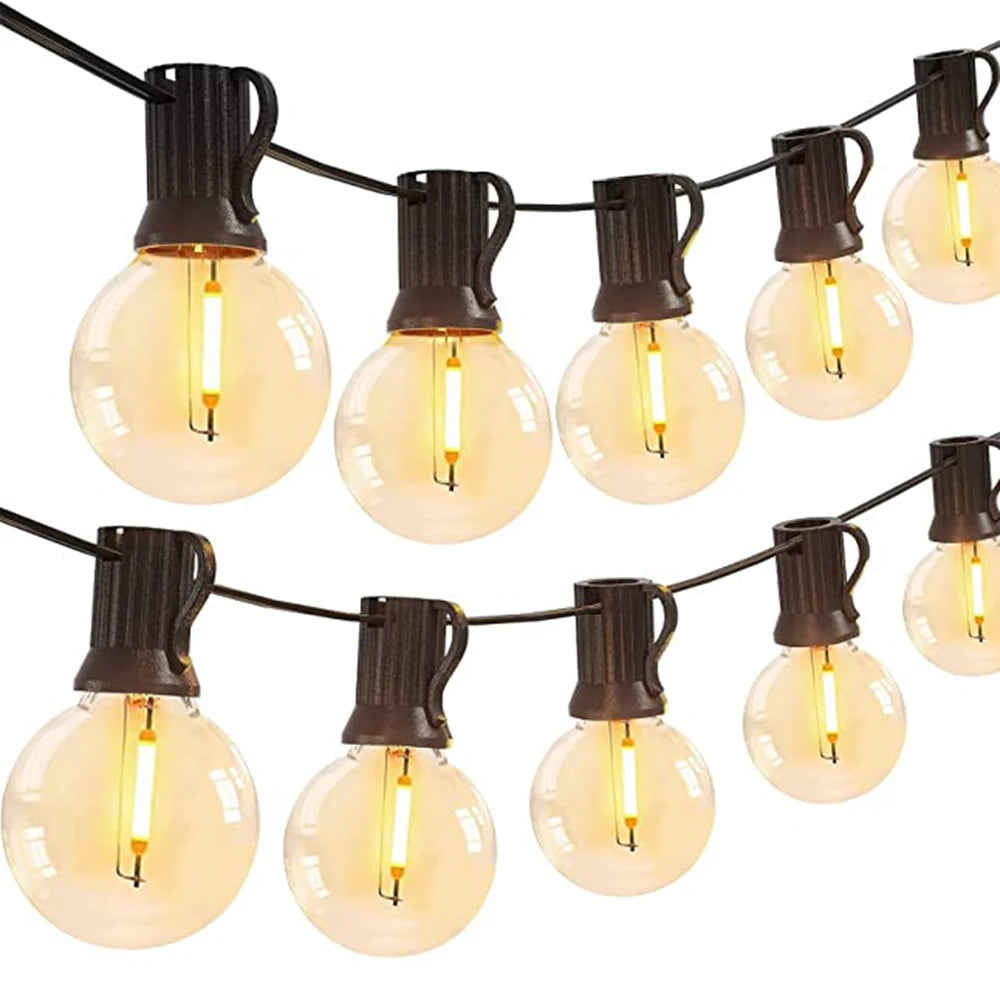 guirlande lumineuse extérieure led ampoules globe décoratives pour jardin terrasse