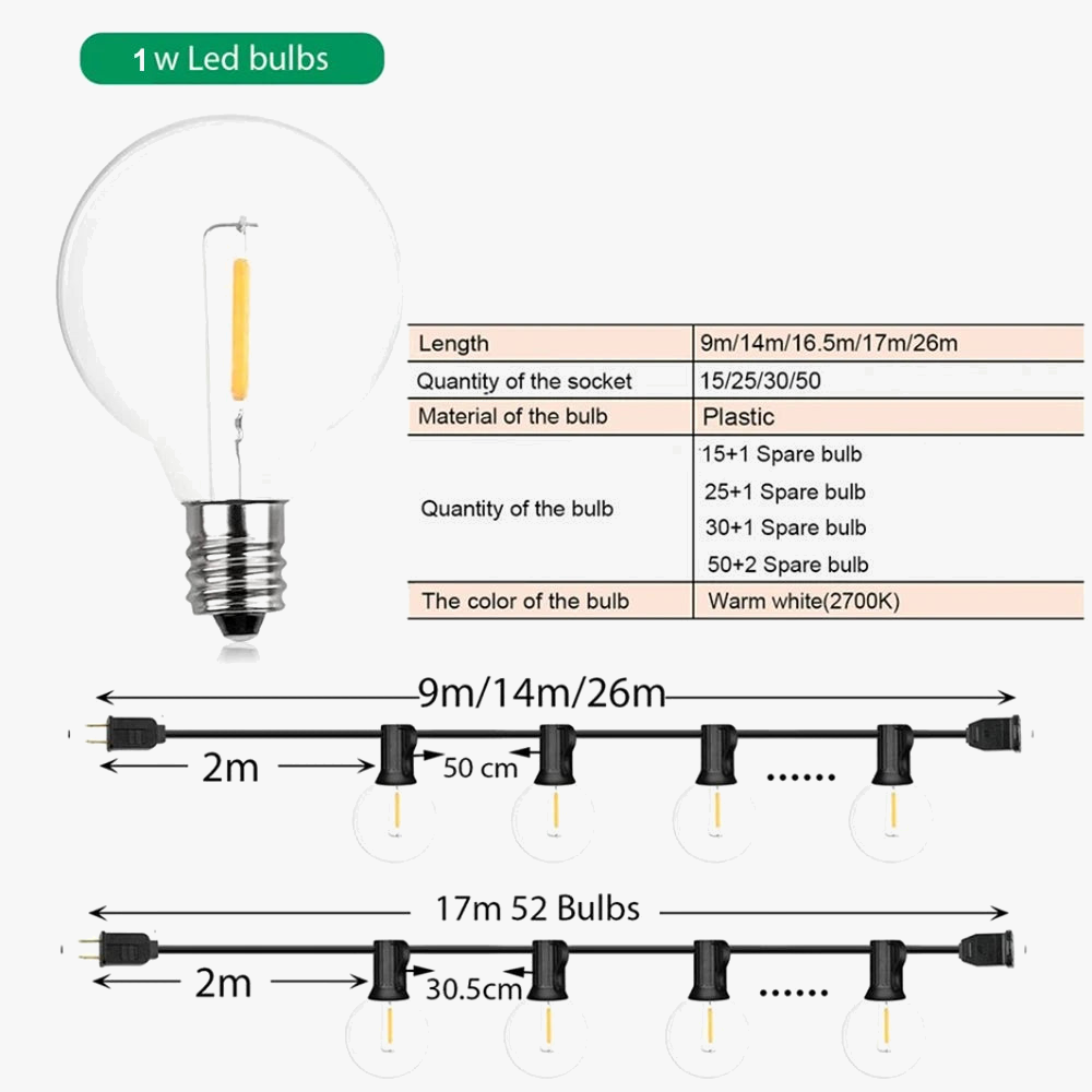 guirlande lumineuse extérieure à led pour toutes occasions