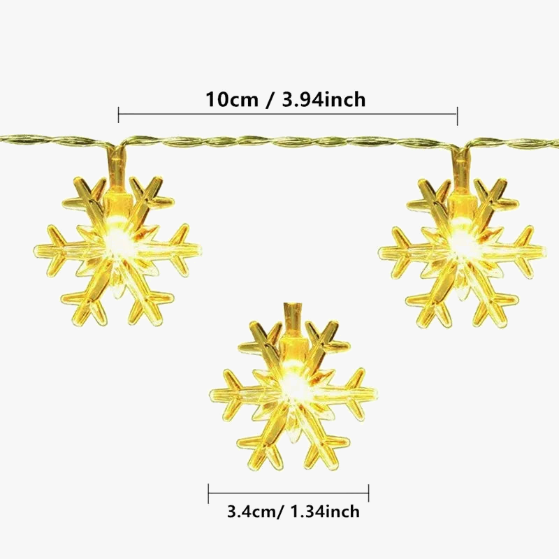 guirlande lumineuse flocon de neige pour décoration de noël