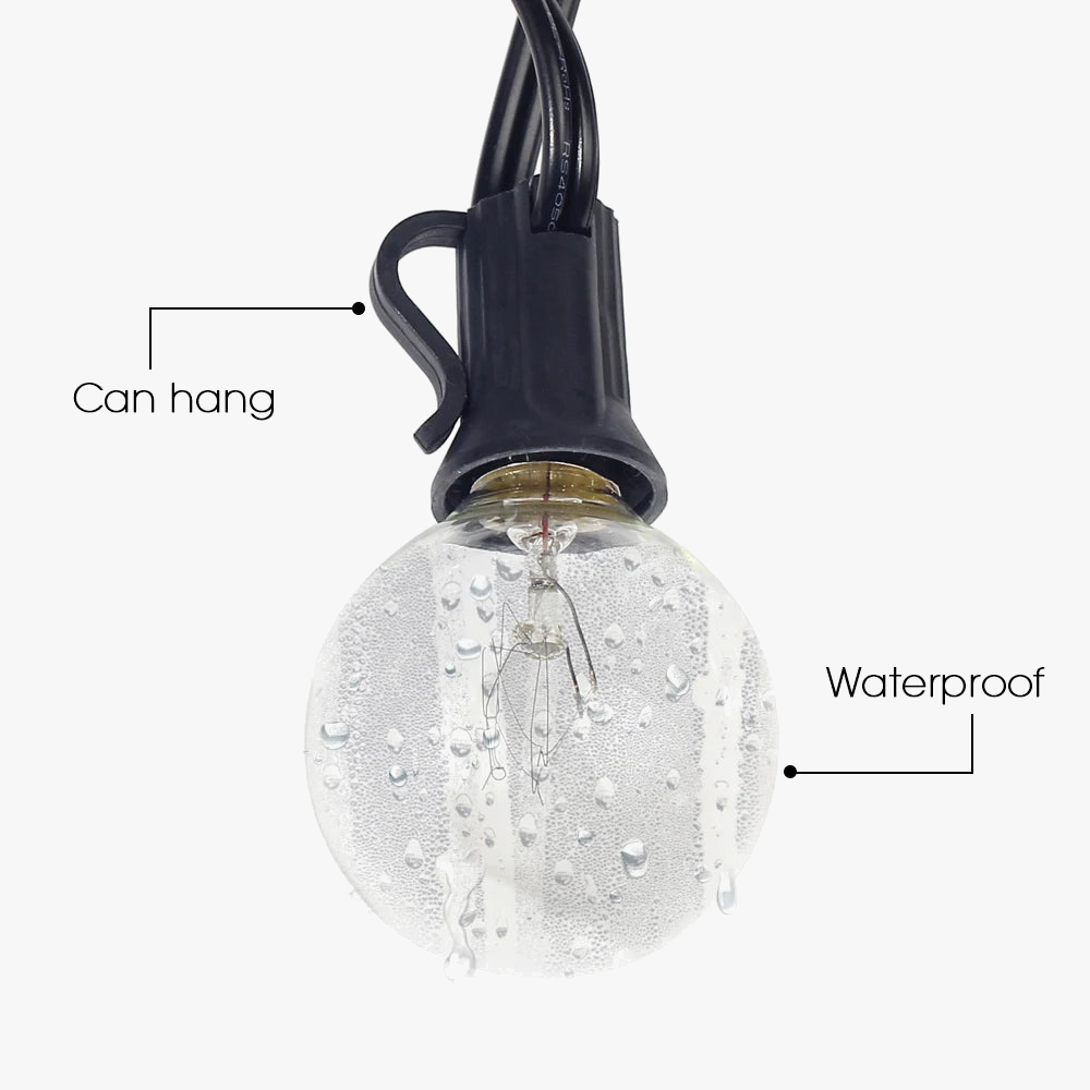 guirlande lumineuse globe g40 étanche pour intérieur et extérieur