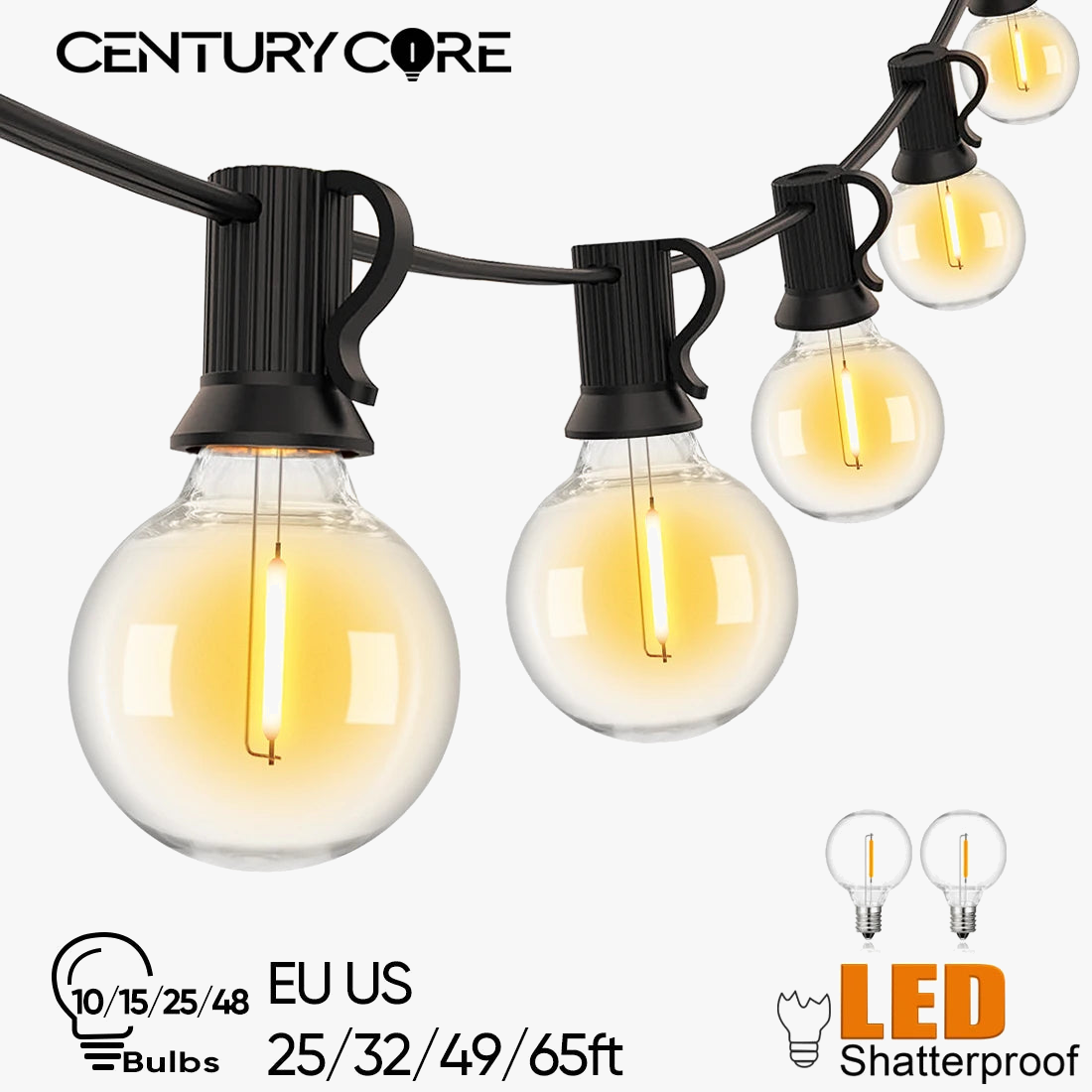 guirlande lumineuse incassable connectable pour décoration extérieure