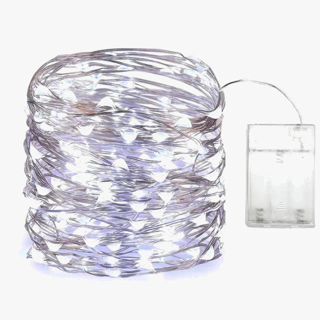 guirlande lumineuse led avec fil de cuivre pour décoration festive et chaleureuse