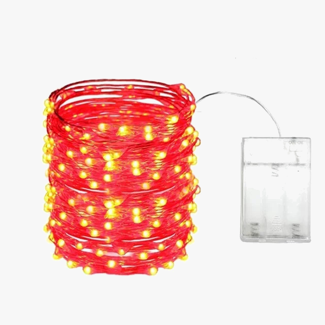 guirlande lumineuse led avec fil de cuivre pour décoration festive et chaleureuse