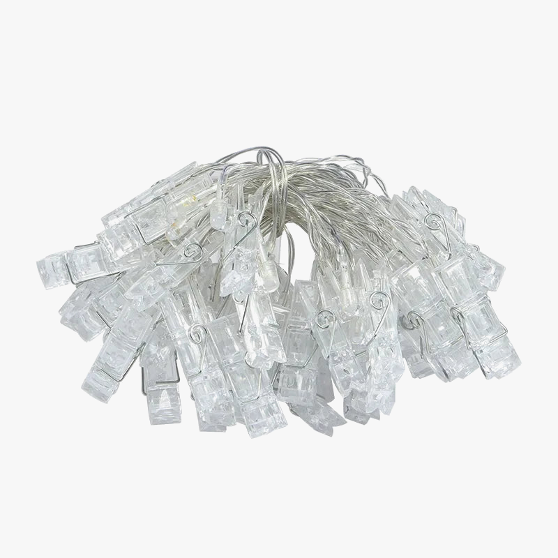 guirlande lumineuse led avec support photo pour décoration festive