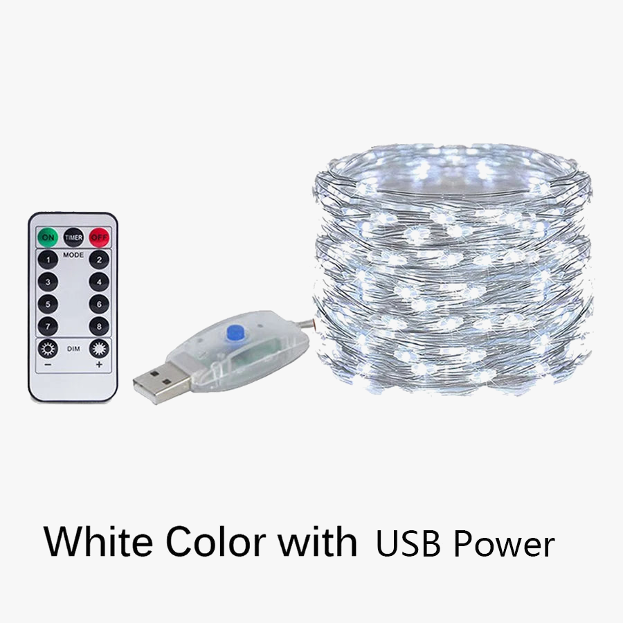 guirlande lumineuse led avec télécommande pour fêtes et décorations