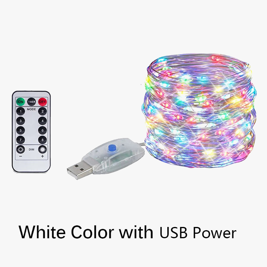 guirlande lumineuse led avec télécommande pour fêtes et décorations