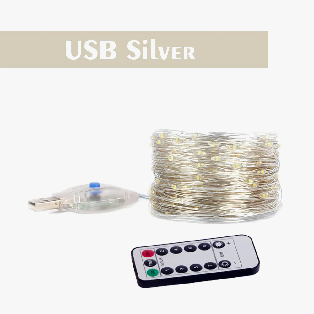 guirlande lumineuse led avec télécommande pour fêtes et mariages