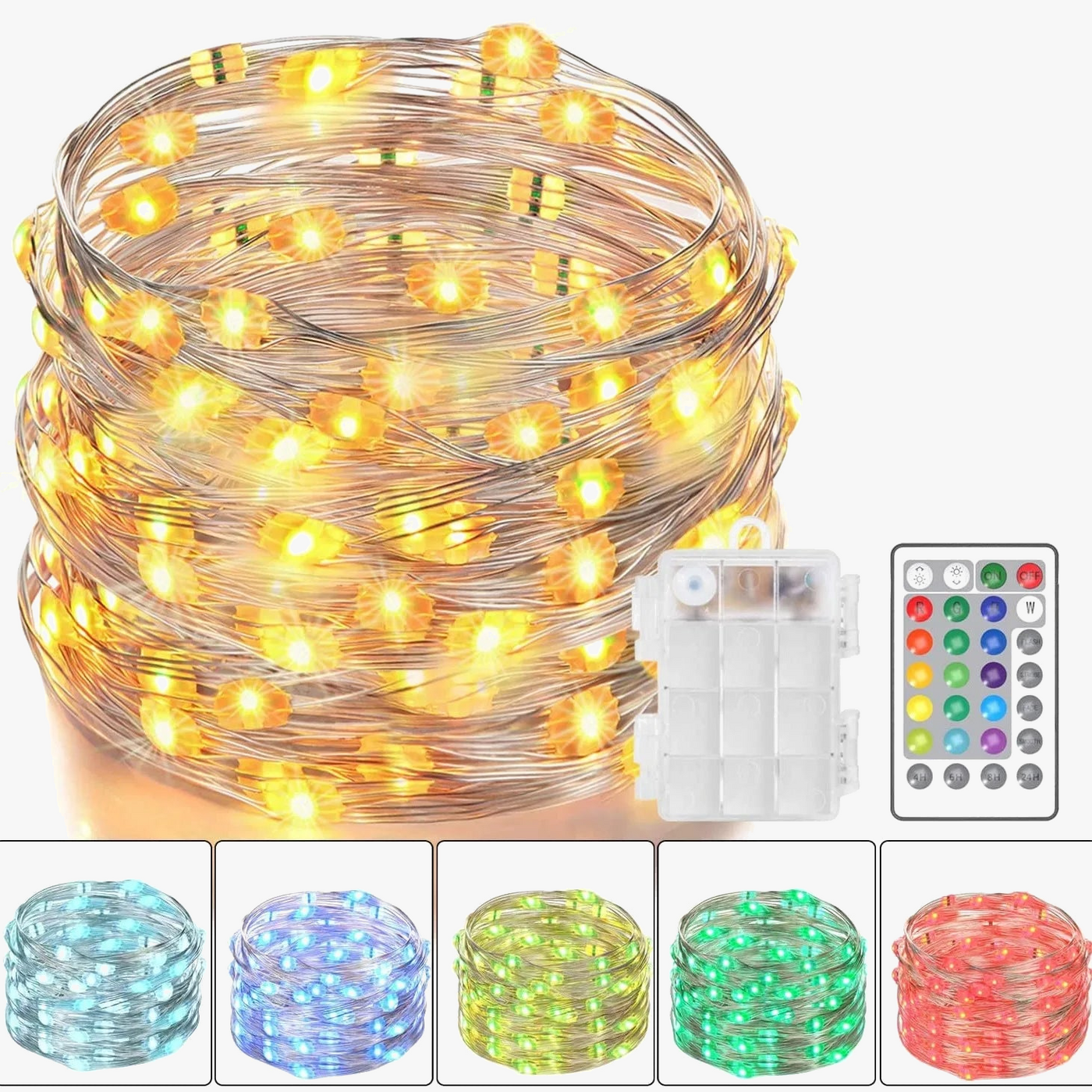guirlande lumineuse à led avec télécommande pour fêtes et événements
