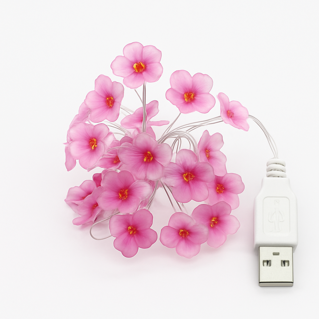 guirlande lumineuse led cerisier en fleurs pour décoration intérieure