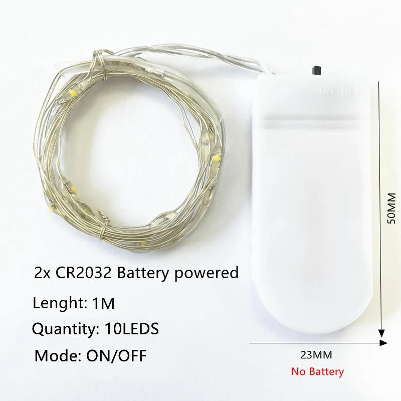 guirlande lumineuse à led en fil de cuivre pour célébrations et décorations