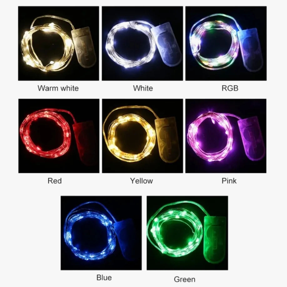 guirlande lumineuse led en fil de cuivre pour fêtes et décorations