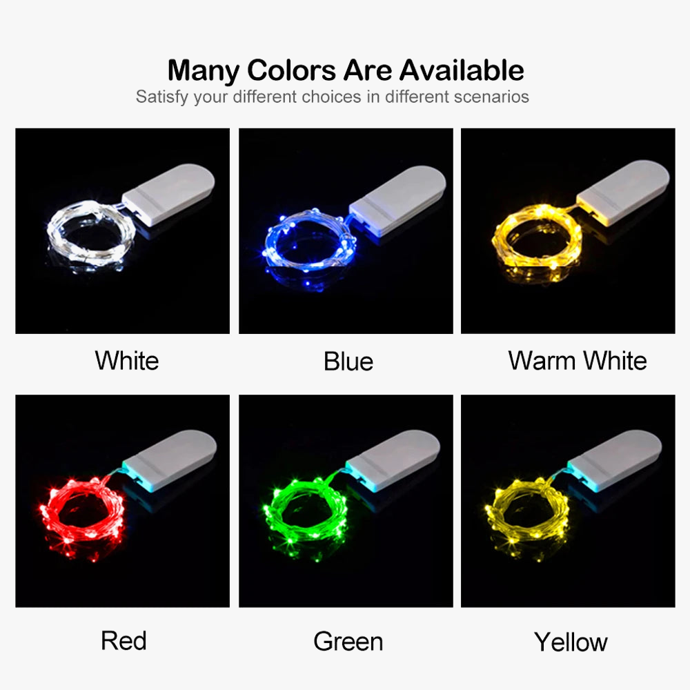guirlande lumineuse led en fil de cuivre pour fêtes et Noël