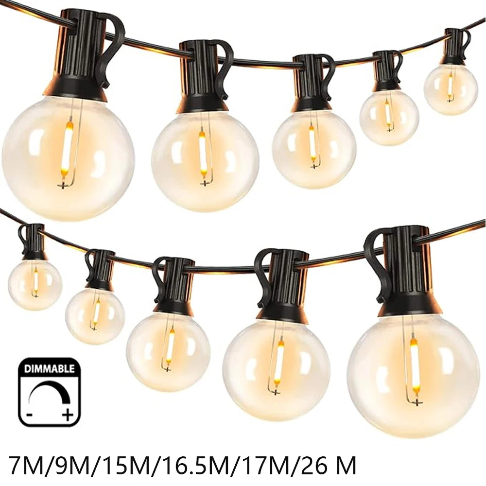 guirlande lumineuse led festoon g40 pour extérieur et décorations festives